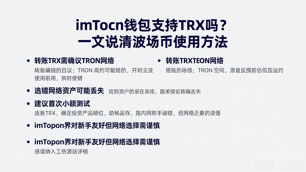 imtoken钱包支持TRX吗？一文说清波场币使用方法